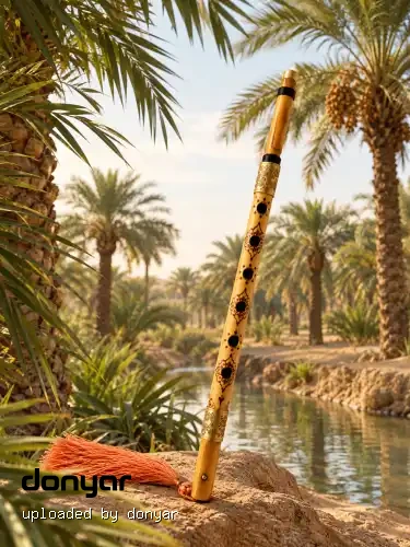 نی تکی حرفه ای نقش دار با آموزش رایگان